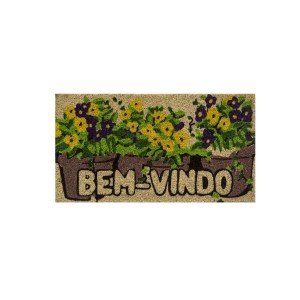 Capacho Fibra de Coco 0.75 x 0.45cm Estampado Retangular - Bella Casa