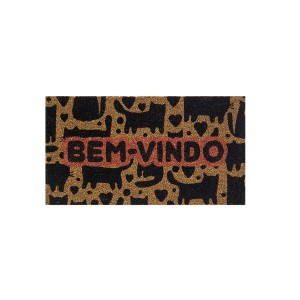 Capacho Fibra de Coco 0.60 x 0.33cm Estampado Retangular - Bella Casa