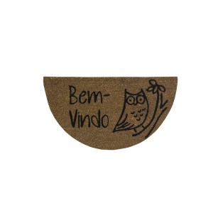 Capacho Fibra de Coco 0.60 x 0.33cm Estampado Meia Lua - Bella Casa