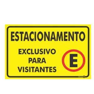 Placa Estacionamento Visitantes Ps413 - Encartale 