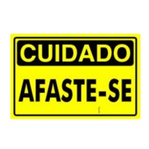 Placa Cuidado Afaste-se Pr3019 - Encartale 