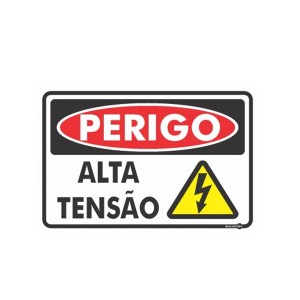 Placa Perigo Alta Tensão Ps80 - Encartale 
