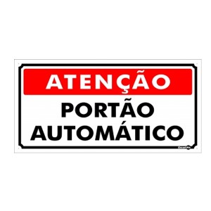 Placa Metal Atenção Portão Automático Pm824 - Encartale
