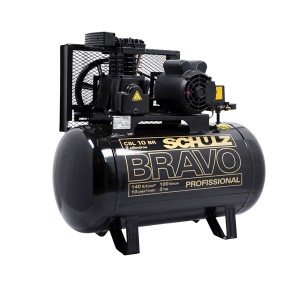 Compressor de Ar Baixa pressão 10 Pés 100L Trifásico - CSL 10BR/100 - Bravo - Schulz