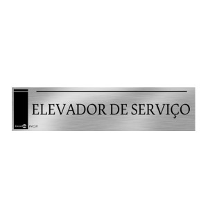 Placa Inox Elevador de Serviço Pa59 - Encartale