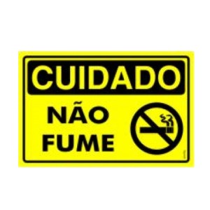 Placa Cuidado Não Fume Pr3017 - Encartale 