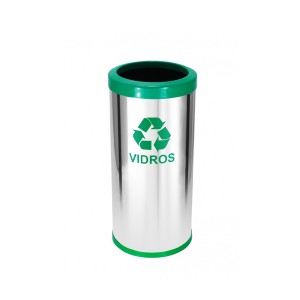 Cesto de Lixo Inox 22 L 24 x 50cm