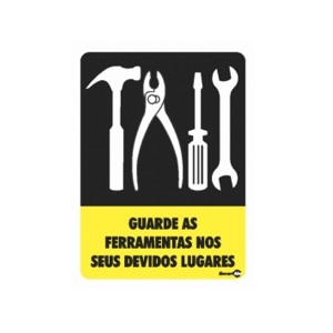 Placa Guarde as Ferramentas Ps71 - Encartale 