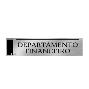 Placa Inox Depto Financeiro Pa-46 - Encartale