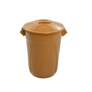 Cesto de Lixo 100 L Red com Tampa Marrom