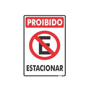 Placa Proibido Estacionar Ps01 - Encartale 