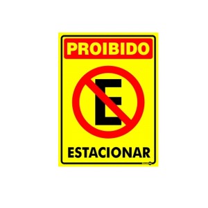 Placa Proibido Estacionar Ps812 - Encartale 