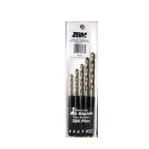 Conjunto de Brocas em Aço Rápido Sds Plus 5 Peças - ZBM