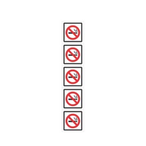 Placa Proibido Fumar (c/5 Un) Ps141 - Encartale 