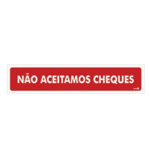 Placa Não Aceitamos Cheques Ps94 - Encartale 