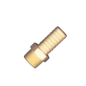 Espigão Fixo Macho Latão, Rosca NPT 1.1/4 Pol p/Mangueira 1.1/4 Pol - Lubefer