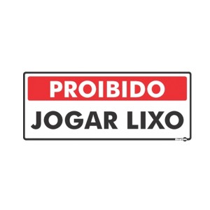 Placa Proibido Jogar Lixo Ps153 - Encartale 