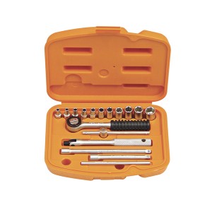 Jogo de Soquete Sextavado 4 a 13mm Encaixe 1/4P c/ 17 PÇS - Tramontina
