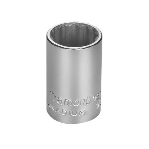 Soquete Estriado 17mm Encaixe 1/2 Pol. Aço Cromo Vanádio - Tramontina