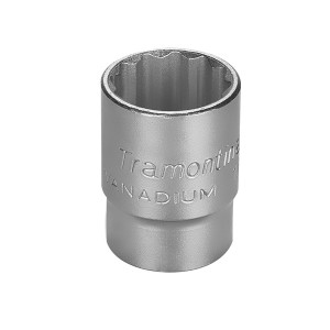 Soquete Estriado 24mm Encaixe 1/2 Pol. Aço Cromo Vanádio - Tramontina