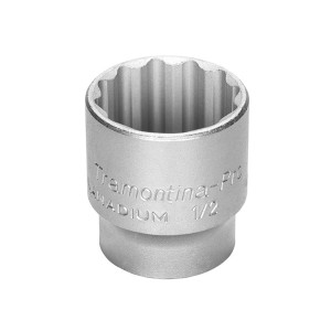 Soquete Estriado 26mm Encaixe 1/2 Pol. Aço Cromo Vanádio - Tramontina