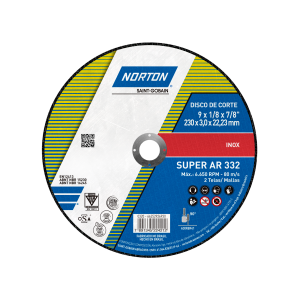 Disco de Corte Inox 4.1/2 Pol. x 1/8 Pol. x 7/8 Pol. AR332 - Norton