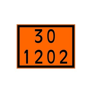 Placa Numerologia 30 1202 Transporte de Óleo Diesel 40x30cm