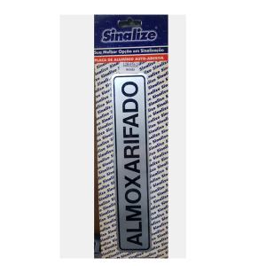 Placa Alumínio Almoxarifado 5x25cm