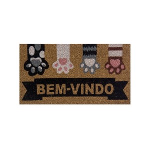 Capacho Fibra de Coco 0.60 x 0.33cm Estampado Retangular - Bella Casa