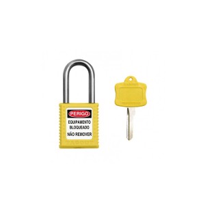 Cadeado 35mm Haste Aço Amarelo - Tagout 