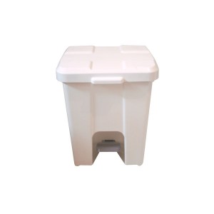 Cesto de Lixo 15 L Quad Pedal Branco