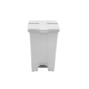 Cesto de Lixo 60 L Quad Pedal Branco