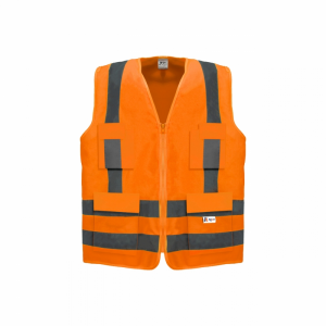 Colete Refletivo Blusão Laranja Fluorescente 4 Bolsos - XXG Kalipso