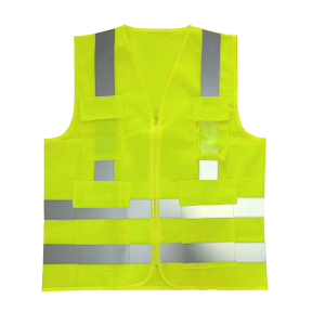 Colete Refletivo Blusão Amarelo Fluorescente 4 Bolsos - Volk