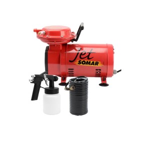 Compressor de Ar Direto Portátil - 1/3 CV Com Kit Jet - Somar