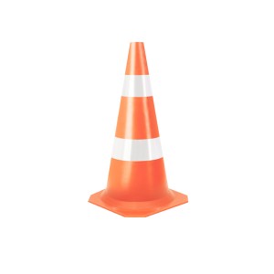 Cone Sinalização Flexível Refletivo 75cm Laranja/Branco