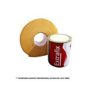 Fita Antiderrapante Emborrachada 100mm x 20m - Amarela
