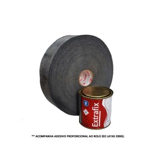 Fita Antiderrapante Emborrachada 50mm x 20m - Preta