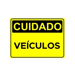 Placa Cuidado Veículo 20x15
