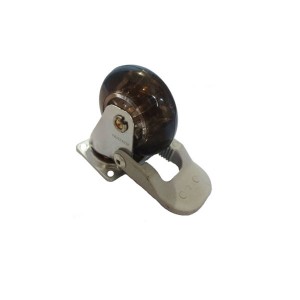Rodízio 2" Gel Placa Giratória c/ Freio - Fume - Schioppa