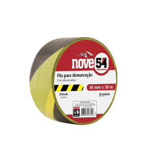 Fita Demarcação 48mm x 30m Zebrada - NOVE54