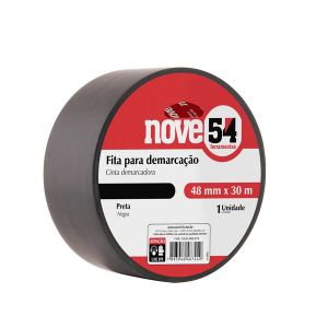 Fita Demarcação 48mm x 30m Preta - NOVE54