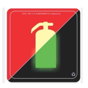 Placa Extintor Fotoluminescente 20x20