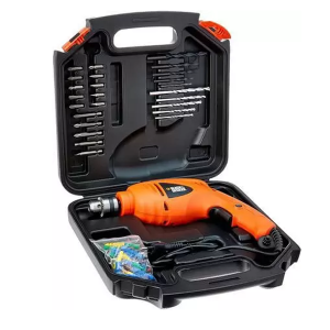 Furadeira de Impacto 3/8 Pol. 550W 50 Acessórios + Maleta - HD400K50-B2 - Black Decker