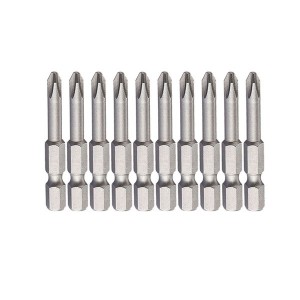 Jogo de Bits Phillips Ph2 50mm com Encaixe de 1/4 Pol. - 10 Peças - Vip Industrial