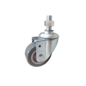 Rodizio 1 5/8" Cinza Espiga Giratória Rosqueada - Schioppa  