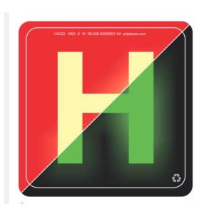 Placa Hidrante Água Fotoluminescente 15x15