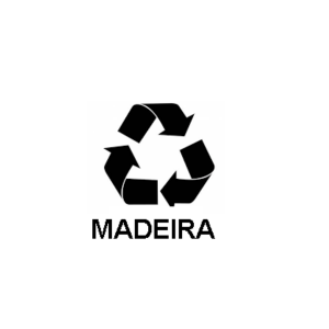 Adesivo Cesto Lixo Madeira