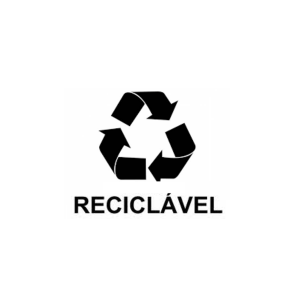 Adesivo Cesto de Lixo Recicláveis (Letra Preta)