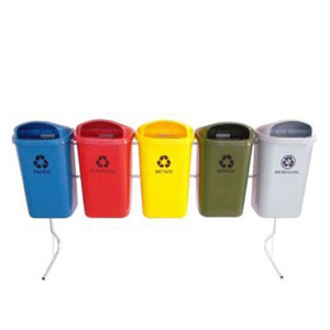Conjunto p/ Coleta Seletiva com 5 Cestos 50 L